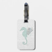 Winged Seahorse Bagagelabel (Achterkant verticaal)