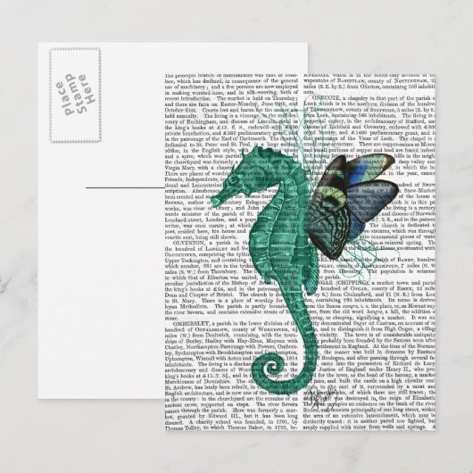 Winged Seahorse Briefkaart (Voorkant / Achterkant)