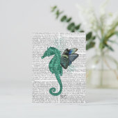 Winged Seahorse Briefkaart (Staand voorkant)