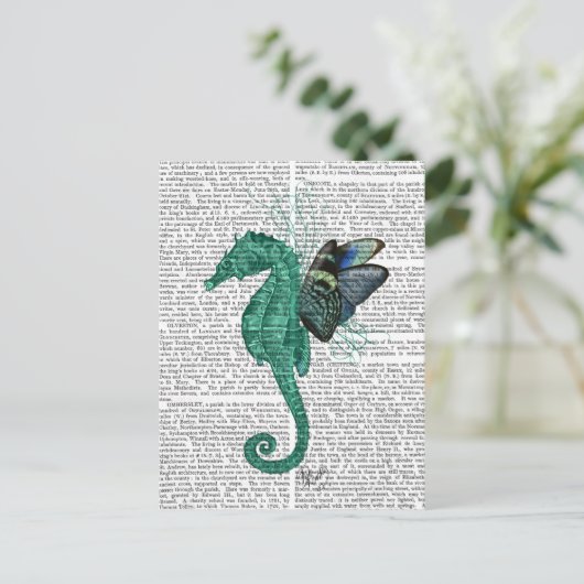 Winged Seahorse Briefkaart (Staand voorkant)
