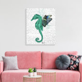 Winged Seahorse Canvas Afdruk (Insitu (Woonkamer))