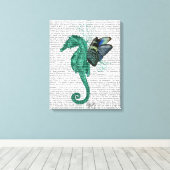 Winged Seahorse Canvas Afdruk (Insitu (Houten vloer))