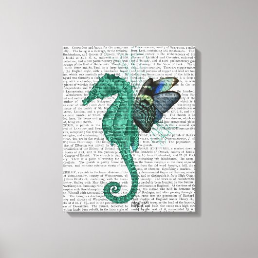 Winged Seahorse Canvas Afdruk (Voorkant)