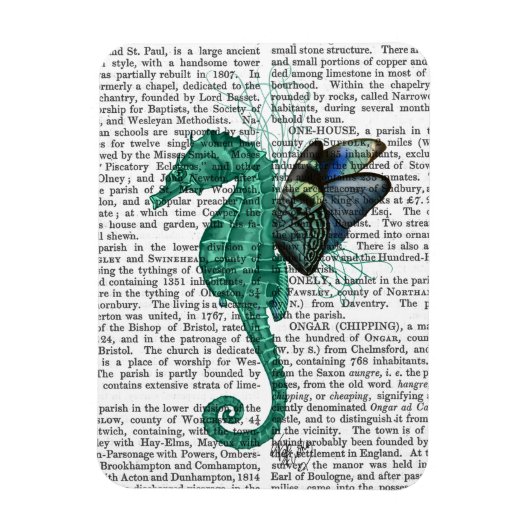 Winged Seahorse Magneet (Verticaal)