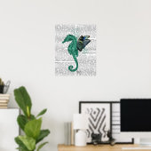 Winged Seahorse Poster (Thuiskantoor)