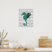 Winged Seahorse Poster (Keuken)