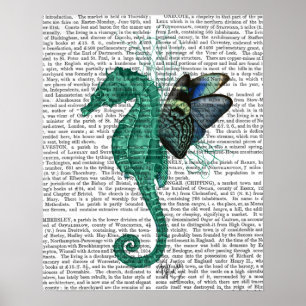 Winged Seahorse Poster