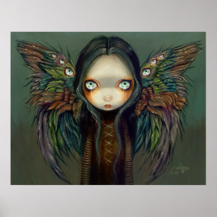 Winged Seer gothic angel-fee Art Print