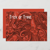 Winged Skull Gothic Illustratie Kaart (Voorkant / Achterkant)