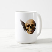 Winged Skull Symbolizing Mortality and Freedom Koffiemok (Voorkant rechts)