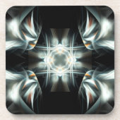 Winged ster in zwart-wit onderzetter (Voorkant)