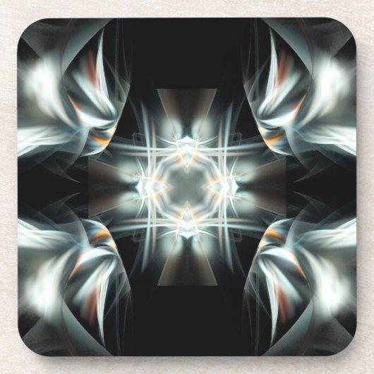 Winged ster in zwart-wit onderzetter (Voorkant)