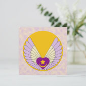 Winged Sufi Heart Kaart (Staand voorkant)