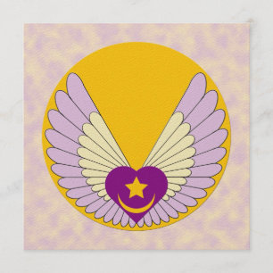 Winged Sufi Heart Kaart