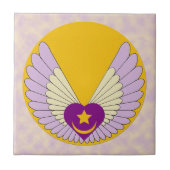 Winged Sufi Heart Tile Tegeltje (Voorkant)
