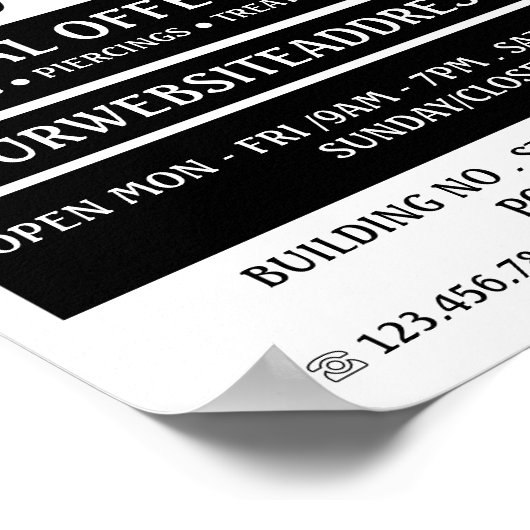 Winged Tattoo, Tattoo & body Piercing Studio Poster (Hoek)