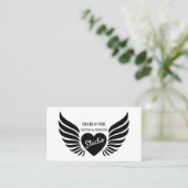 Winged Tattoo van het hart, tatoïst en borst Visitekaartje (Staand voorkant)