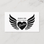 Winged Tattoo van het hart, tatoïst en borst Visitekaartje (Voorkant)