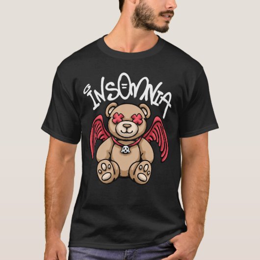 Winged Teddy Bear streetwear T-shirt (Voorkant)