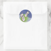 Winged tennis Shoes Ronde Sticker (Tas)