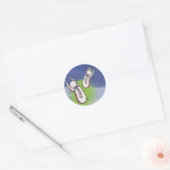 Winged tennis Shoes Ronde Sticker (Envelop)
