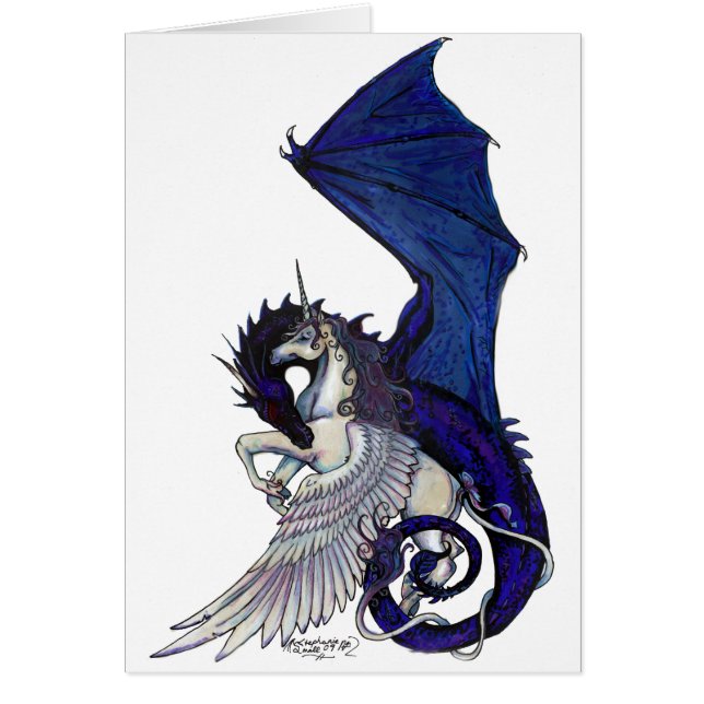 WINGED unicorn en Dragon (Voorkant)