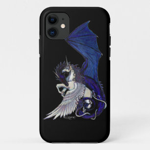 WINGED unicorn en Dragon iPhone 11 Hoesje
