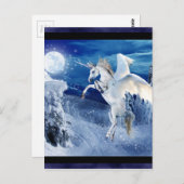 Winged Unicorn Pegasus Moon Horse Snows Tir'Rielle Briefkaart (Voorkant / Achterkant)