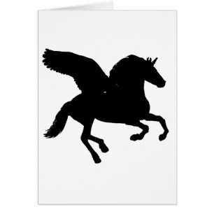 Winged Unicorn Silhouette