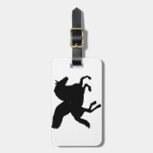 Winged Unicorn Silhouette Bagagelabel (Voorkant verticaal)