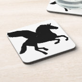 Winged Unicorn Silhouette Drankjes Onderzetter (Linkerzijde)