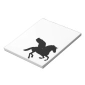Winged Unicorn Silhouette Notitieblok (Linkerzijde)