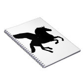Winged Unicorn Silhouette Notitieboek (Rechterzijde)