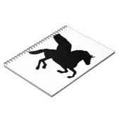 Winged Unicorn Silhouette Notitieboek (Linkerzijde)