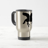 Winged Unicorn Silhouette Reisbeker (Voorkant links)