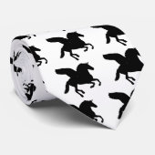 Winged Unicorn Silhouette Stropdas (Opgerold)