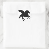 Winged Unicorn Silhouette Vierkante Sticker (Tas)