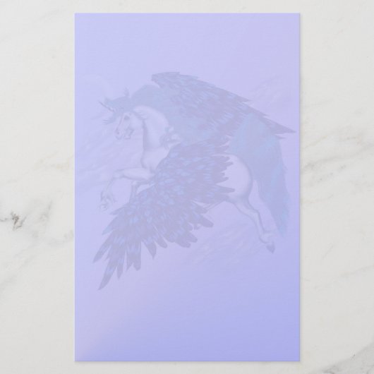 Winged Unicorn Stationery Briefpapier (Voorkant)