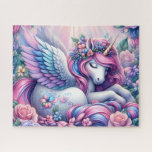 Winged Unicorn With Flowers Legpuzzel<br><div class="desc">Winged Unicorn With Flowers
Art/illustration
colorful
customizable</div>