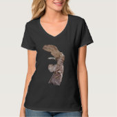 Winged Victory of Samothrace Classic Sculpture Vin T-shirt (Voorkant)