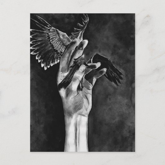 Winged vingerwerk - geregenereerd briefkaart (Voorkant)