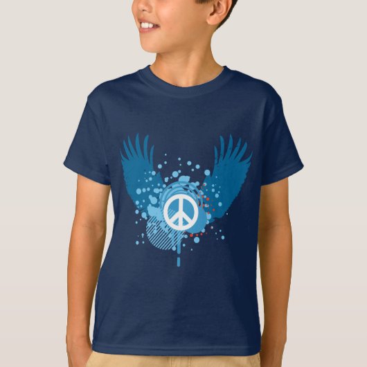Winged vredesbord t-shirt (Voorkant)
