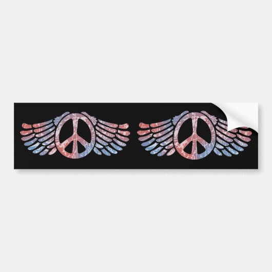 Winged Vredessymbool Bumpersticker (Voorkant)