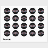 Winged Vredessymbool Ronde Sticker (Vel)