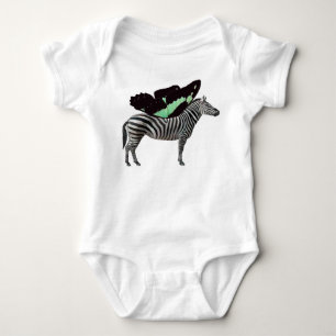 Winged Zebra Baby Bodysuit