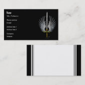 Winged zwaard visitekaartje (Voorkant / Achterkant)