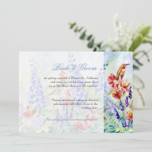 Wingede juwelen - Bespaar de Datum Save The Date (Staand voorkant)