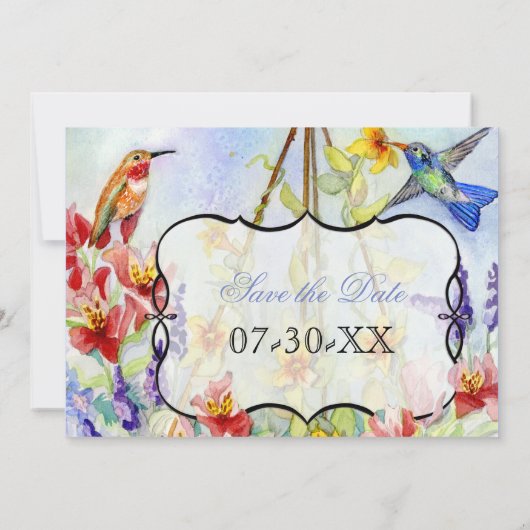 Wingede juwelen - Bespaar de Datum Save The Date (Achterkant)