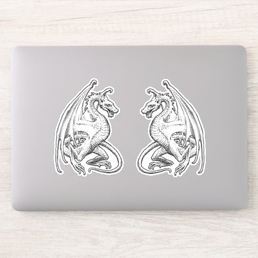 Wingel Dragons Vinyl Stickers (Computer)