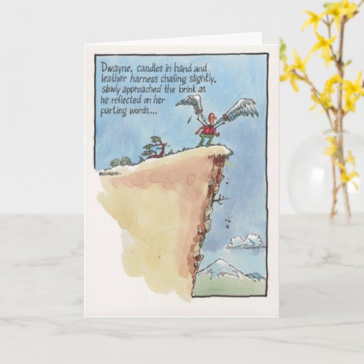 Wingel Guy Ready to Soar-verjaardagskaart Kaart (Gele Bloem)